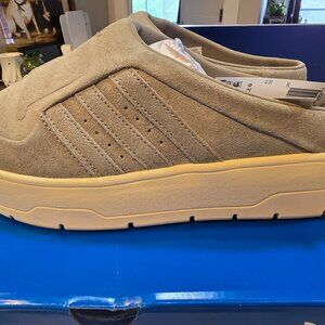 Adidas Originals Rivalry Platform Gray Mule Shoes Nubuck Leather Size 9 NEW